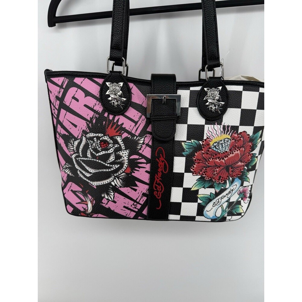 NWT Ed Hardy Tote - Sparkling Flowers, Screaming Tiger